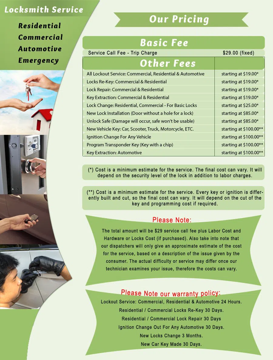 Imperial Beach Locksmith Service Imperial Beach, CA 619-210-0359 - price-list-c-22